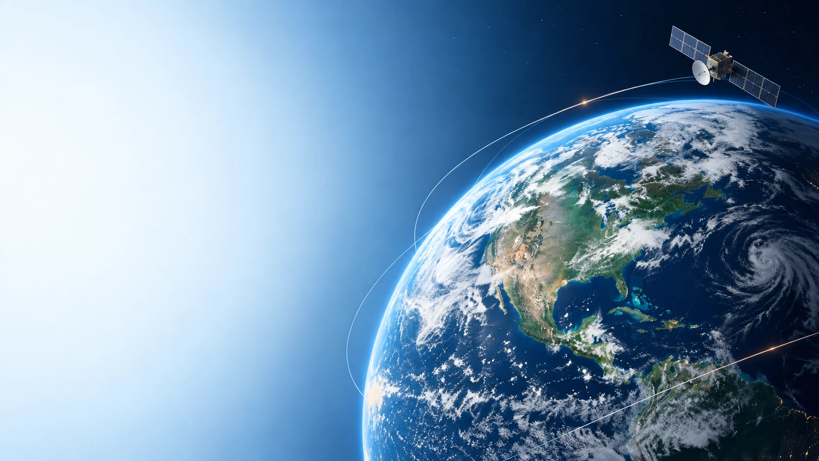Conceptual Earth, satellite and orbital visualization